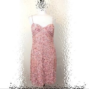 Aiden Mattox Pink Sequined Dress, Size 12